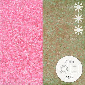 1101-9096 - Glass Delica Seed Bead Stellaris 2mm Luminous Dark Pink 22gr 1101-9096,Weaving,montreal, quebec, canada, beads, wholesale