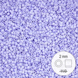 1101-9918 - Glass Delica Seed Bead Stellaris 2mm Matte Opaque Lilac 22gr 1101-9918,Weaving,Seed beads,Stellaris Delica,montreal, quebec, canada, beads, wholesale
