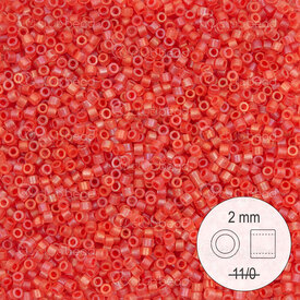 1101-9926 - Glass Delica Seed Bead Stellaris 2mm Matte Transparent Cranberry AB 22gr 1101-9926,Beads,Seed beads,Stellaris Delica,montreal, quebec, canada, beads, wholesale