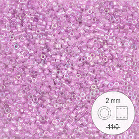 1101-9930-02 - Glass Delica Seed Bead Stellaris 2mm Transparent Lilac AB 22gr 1101-9930-02,Beads,Seed beads,Stellaris Delica,montreal, quebec, canada, beads, wholesale