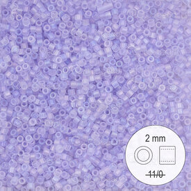 1101-9930 - Glass Delica Seed Bead Stellaris 2mm Matte Transparent Lilac AB 22gr 1101-9930,Beads,Seed beads,Stellaris Delica,montreal, quebec, canada, beads, wholesale
