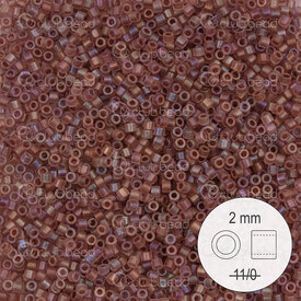 1101-9932 - Glass Delica Seed Bead Stellaris 2mm Matte Transparent Light Amethyste AB 22gr 1101-9932,Beads,Seed beads,montreal, quebec, canada, beads, wholesale