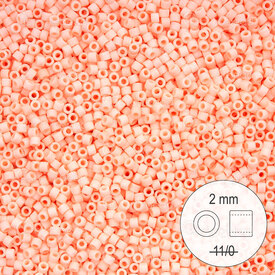 1101-9942 - Delica de Verre Perle de Rocaille 2mm Stellaris Saumon Opaque Mat 22gr 1101-9942,Tissage,Perles de rocaille,Delica Stellaris,montreal, quebec, canada, beads, wholesale