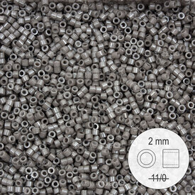 1101-9950 - Delica de Verre Perle de Rocaille 2mm Stellaris Gris Ciment Opaque 22gr 1101-9950,Tissage,Perles de rocaille,Delica Stellaris,montreal, quebec, canada, beads, wholesale