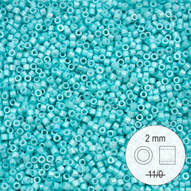 1101-9952 - Delica de Verre Perle de Rocaille 2mm Stellaris Turquoise Pale Opaque 22gr 1101-9952,Billes,Rocaille,montreal, quebec, canada, beads, wholesale