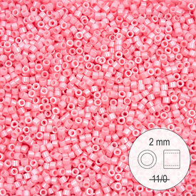 1101-9956 - Delica de Verre Perle de Rocaille 2mm Stellaris Rose Gomme Balloune Opaque 22gr 1101-9956,Billes,Rocaille,montreal, quebec, canada, beads, wholesale