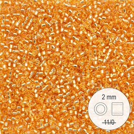 1101-9960 - Delica de Verre Perle de Rocaille 2mm Stellaris Or Centre Argente 22gr 1101-9960,Perles de rocaille,montreal, quebec, canada, beads, wholesale