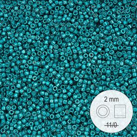 1101-9978 - Glass Delica Seed Bead Stellaris 2mm Metalic Chrysolite 22gr 1101-9978,stellars,montreal, quebec, canada, beads, wholesale