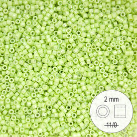 1101-9982 - Glass Delica Seed Bead Stellaris 2mm Opaque Light Lime 22gr 1101-9982,Weaving,Seed beads,Stellaris Delica,montreal, quebec, canada, beads, wholesale