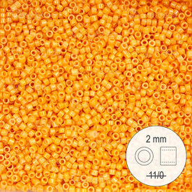 1101-9988 - Glass Delica Seed Bead Stellaris 2mm Opaque Sun Orange 22gr 1101-9988,Beads,Seed beads,Stellaris Delica,montreal, quebec, canada, beads, wholesale