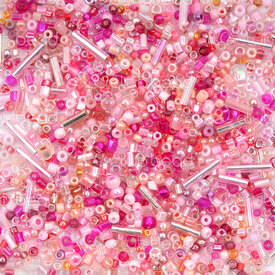 1101-9990-02 - Bille Perle de Rocaille Miyuki Mix Rose Assortiment Couleur-Forme-Taille 10gr 1101-9990-02,montreal, quebec, canada, beads, wholesale