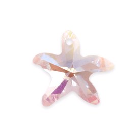 *1102-1805-04 - Glass Pendant Starfish 15MM Pink AB 12pcs *1102-1805-04,Pendants,12pcs,Pendant,Glass,15MM,Star,Starfish,Pink,Pink,AB,China,12pcs,montreal, quebec, canada, beads, wholesale