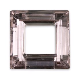 *1102-1806-20 - Glass Pendant Square Ring 20MM Pink Silver Back 6pcs *1102-1806-20,Clearance by Category,20MM,Pendant,Glass,20MM,Square,Square,Ring,Pink,Pink,Silver Back,China,6pcs,montreal, quebec, canada, beads, wholesale