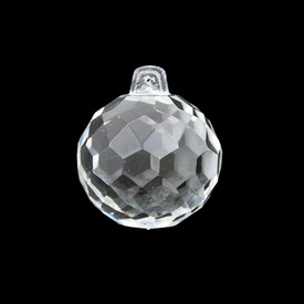 *1102-1820-02 - Pendentif de Verre Gouttelette Facetté 30MM Cristal Percé en Haut 1pc *1102-1820-02,montreal, quebec, canada, beads, wholesale