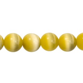 A-1102-2011-6MM - Glass Bead Cat's Eye Round A Grade 6MM Yellow 14'' String A-1102-2011-6MM,Beads,Glass,Cat's eye,Bead,Cat's Eye,Glass,Glass,6mm,Round,Round,A Grade,Yellow,Yellow,China,montreal, quebec, canada, beads, wholesale
