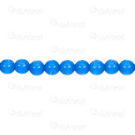 A-1102-2014-8MM - Bille de Verre Oeil de Chat Rond Grade A 8MM Bleu Ciel Corde de 16 Pouces A-1102-2014-8MM,Billes,Verre,Oeil de chat,Bille  8mm,montreal, quebec, canada, beads, wholesale