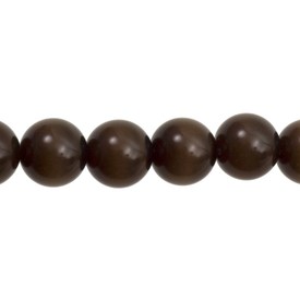 A-1102-2018-8MM - Glass Bead Cat's Eye Round A Grade 8MM Brown 16'' String A-1102-2018-8MM,Beads,Glass,8MM,16'' String,Brown,Bead,Cat's Eye,Glass,Glass,8MM,Round,Round,A Grade,Brown,montreal, quebec, canada, beads, wholesale