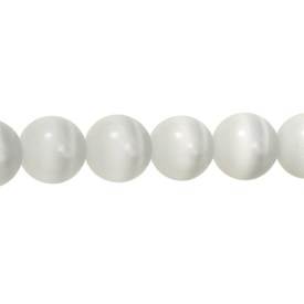 A-1102-2030-10MM - Glass Bead Cat's Eye Round A Grade 10MM White 16'' String A-1102-2030-10MM,Beads,Glass,White,Bead,Cat's Eye,Glass,Glass,10mm,Round,Round,A Grade,White,White,China,montreal, quebec, canada, beads, wholesale