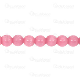 A-1102-2032-10MM - Bille de Verre Oeil de Chat Rond Grade A 10MM Rose Foncé Corde de 16 Pouces A-1102-2032-10MM,Billes,Verre,1.22,montreal, quebec, canada, beads, wholesale
