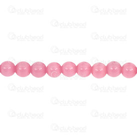 A-1102-2032-8MM - Glass Bead Cat's Eye Round A Grade 8MM Dark Pink 14'' String A-1102-2032-8MM,montreal, quebec, canada, beads, wholesale