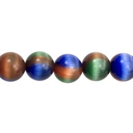 *A-1102-2034-4MM - Glass Bead Cat's Eye Round A Grade 4MM 3 Shades 16'' String *A-1102-2034-4MM,Beads,Glass,Cat's eye,4mm,Bead,Cat's Eye,Glass,Glass,4mm,Round,Round,A Grade,Mix,3 Shades,montreal, quebec, canada, beads, wholesale