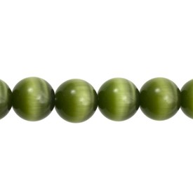 *A-1102-2038-6MM - Glass Bead Cat's Eye Round A Grade 6MM Khaki 16'' String *A-1102-2038-6MM,montreal, quebec, canada, beads, wholesale