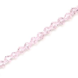 1102-3736-08 - Glass Press Bead 6MM  Bicone Light Pink  12" String/50pcs 1102-3736-08,6mm,Glass Press,Bead,Glass,Glass Press,6mm,Bicone,Bicone,Pink,Pink,Light,China,16'' String,montreal, quebec, canada, beads, wholesale
