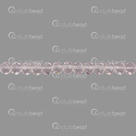 1102-3746-02 - Glass Pressed Bead Oval Faceted 6x4mm Rosaline 16'' String 1102-3746-02,Rosaline,montreal, quebec, canada, beads, wholesale