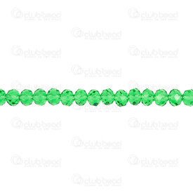 1102-3746-08 - Glass Pressed Bead Oval Faceted 6x4mm Peridot  1mm hole 16'' String 1102-3746-08,1102-37,montreal, quebec, canada, beads, wholesale