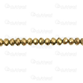 1102-3746-34 - Glass Pressed Bead Oval Faceted 4x6mm Gold Opaque 17.5" String (app100pcs) 1102-3746-34,Beads,Glass,Pressed,Oval,Bead,Glass,Glass Pressed,4X6MM,Round,Oval,Faceted,Cobalt,Transparent,China,montreal, quebec, canada, beads, wholesale