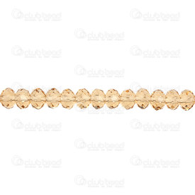 1102-3746-44 - Glass Pressed Bead Oval Faceted 6x4mm Gold Champagne 16\'\' String 1102-3746-44,Champagne,montreal, quebec, canada, beads, wholesale