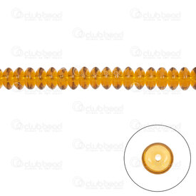 1102-3775-0624 - Glass Bead Spacer Bead Rondelle 3x6mm Topaz 1mm hole (app.100pcs) 15.5in String 1102-3775-0624,Beads,Glass,montreal, quebec, canada, beads, wholesale