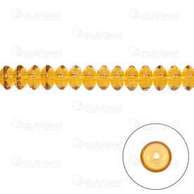 1102-3775-0824 - Glass Bead Spacer Bead Rondelle 4.5x8.5mm Topaz 1.2mm hole (app.80pcs) 15.5in String 1102-3775-0824,Topaze,montreal, quebec, canada, beads, wholesale