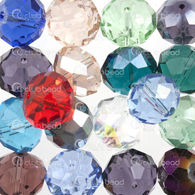 1102-3799-08 - Glass Pressed Bead Rondelle Faceted 16mm Assorted Color 20pcs 1102-3799-08,Beads,Glass,Pressed,Rondelle,Bead,Glass,Glass Pressed,16MM,Round,Rondelle,Faceted,Mix,Assorted Color,China,montreal, quebec, canada, beads, wholesale
