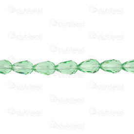 1102-3808-1208 - Glass Pressed Bead Pear Facetted 8x12mm Peridot 1.5mm hole 28\'\' string 60pcs 1102-3808-1208,Beads,Glass,montreal, quebec, canada, beads, wholesale