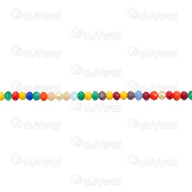 1102-3813-04MIX - glass press bead oval facetted 3*4mm assorted color 13” 100pcs 1102-3813-04MIX,montreal, quebec, canada, beads, wholesale