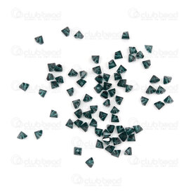 1102-3814-0494 - Glass Pressed Bead Facetted Triangle 3X4X4.5mm Montana 15.5'' String (app144pcs) 1102-3814-0494,Beads,Glass,montreal, quebec, canada, beads, wholesale