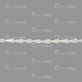 1102-3814-1226AB - Glass Pressed Artemis Bead 6X12mm Opal AB String 24.5\'\' 1102-3814-1226AB,artemis,montreal, quebec, canada, beads, wholesale