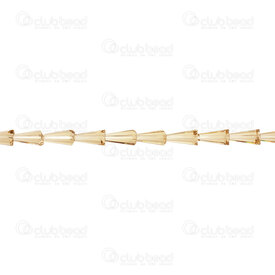 1102-3814-1244 - Glass Pressed Artemis Bead 6X12mm Champagne Gold String 24.5\'\' 1102-3814-1244,artemis,montreal, quebec, canada, beads, wholesale