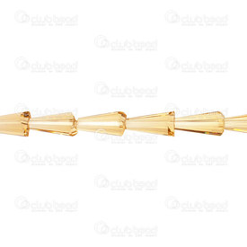1102-3814-2044 - Glass Pressed Bead Artemis Faceted 20x10mm Champagne Gold 50pcs 1102-3814-2044,Beads,Glass,gold beads 11,montreal, quebec, canada, beads, wholesale