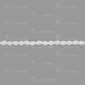 1102-3815-0562 - Glass Pressed Bead Facetted Rice 5x3.5mm White Jade 19.5" String (app98pcs) 1102-3815-0562,Beads,Glass,Pressed,montreal, quebec, canada, beads, wholesale