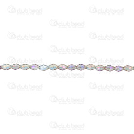 1102-3815-0584 - Glass Pressed Bead Facetted Rice 3.5x5mm Light Purple Transparent 19.5" String (app98pcs) 1102-3815-0584,Beads,Glass Pressed,Bead,Facetted,Glass,Glass Pressed,3.5x5mm,Bicone,Rice,Mauve,Light Purple,Transparent,China,19.5" String (app98pcs),montreal, quebec, canada, beads, wholesale