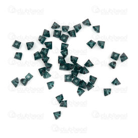 1102-3817-0594 - Glass Pressed Bead Facetted Triangle 4x5x5.5mm Montana 15.5'' String (app90pcs) 1102-3817-0594,Beads,Glass,Pressed,montreal, quebec, canada, beads, wholesale