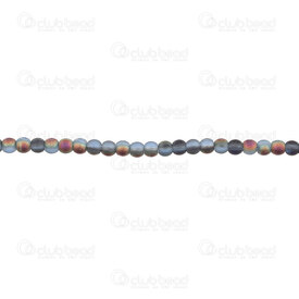 1102-3819-0204 - Glass Bead Round 2.5mm Opaque Blue Purple Matt 0.5mm Hole (approx. 120pcs) 14" String 1102-3819-0204,Beads,Glass,montreal, quebec, canada, beads, wholesale