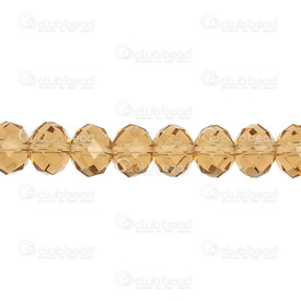 1102-3874-44 - Bille de Verre Pressé Oval Facetté 6x8mm Champagne Or Corde de 17.5po (env72pcs) 1102-3874-44,6X8MM,Bille,Verre,Glass Pressed,6X8MM,Oval,Faceted,Champagne Gold,Chine,17.5" String (app72pcs),montreal, quebec, canada, beads, wholesale