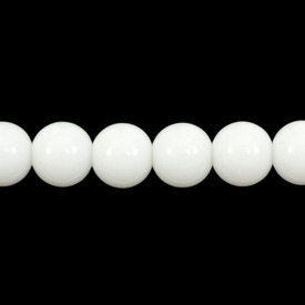 1102-3883-04 - Glass Pressed Bead Round 10MM White 16'' String 1102-3883-04,10mm,Glass,Bead,Glass,Glass Pressed,10mm,Round,Round,White,China,16'' String,montreal, quebec, canada, beads, wholesale