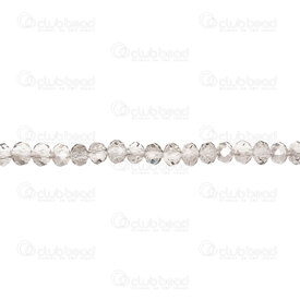 1102-3884-86 - Glass Bead Oval Faceted 3.5x4mm Transparent Grey 16'' String (approx.150pcs) 1102-3884-86,Beads,Glass,Pressed,montreal, quebec, canada, beads, wholesale