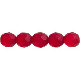 *1102-4700-40 - Fire Polished Bead Round 3MM Light Siam Matt 200pcs Czech Republic *1102-4700-40,fire polished matt,montreal, quebec, canada, beads, wholesale