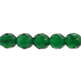 1102-4701-90 - Fire Polished Bead Round 4MM Emerald 200pcs Czech Republic 1102-4701-90,montreal, quebec, canada, beads, wholesale
