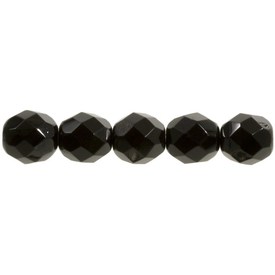 1102-4703-04 - Glass Bead Fire Polish Black 8MM 75pcs 1102-4703-04,montreal, quebec, canada, beads, wholesale